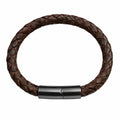 Bracciale intrecciato marrone con chiusura magnetica