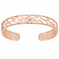Bracciale Rigido Floreale Trafitto in Oro Rosa