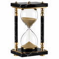 Clessidra Decorativa in Marmo Nero e Oro con Timer 30 Minuti