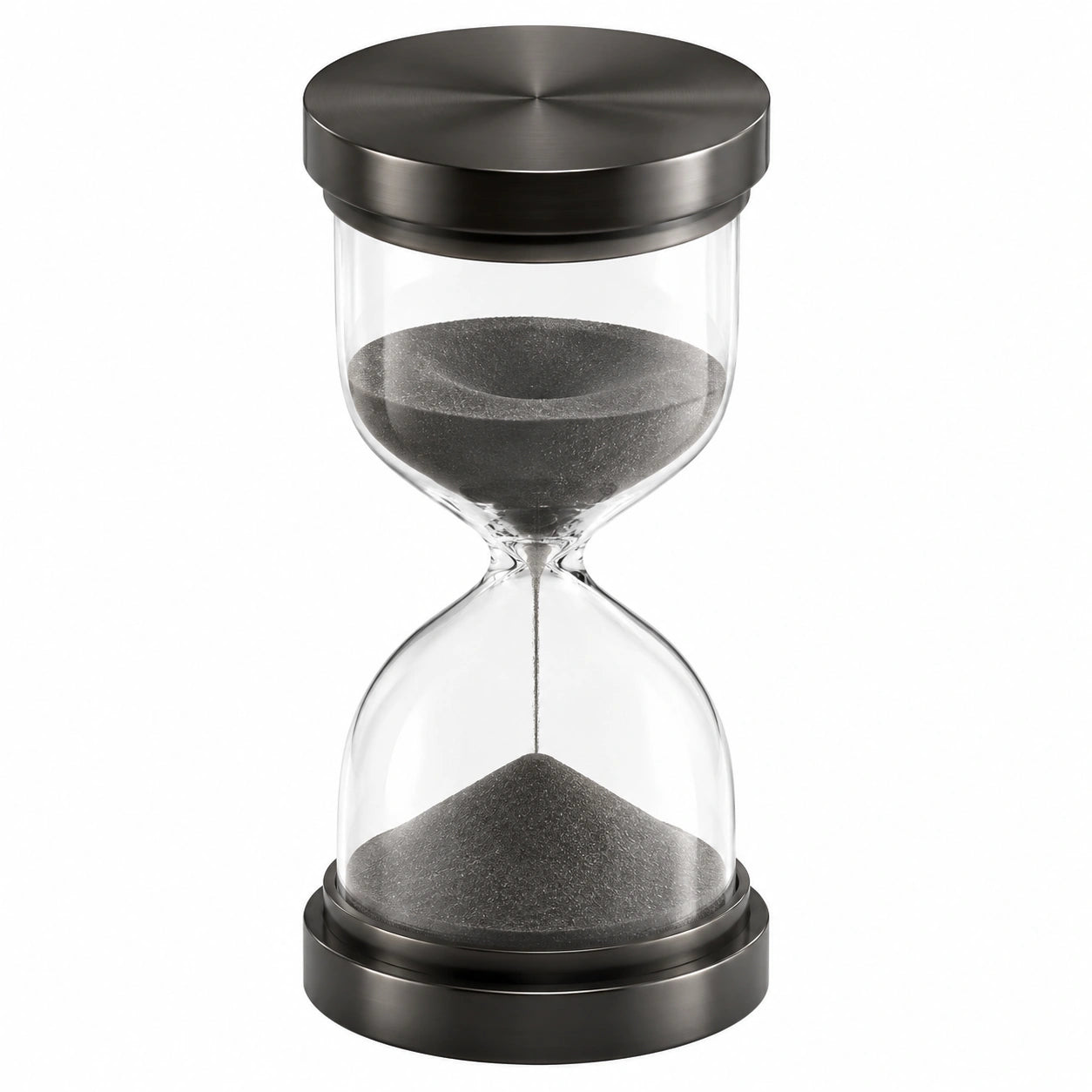 Clessidra Decorativa in Vetro Sabbia Nera 30 Minuti