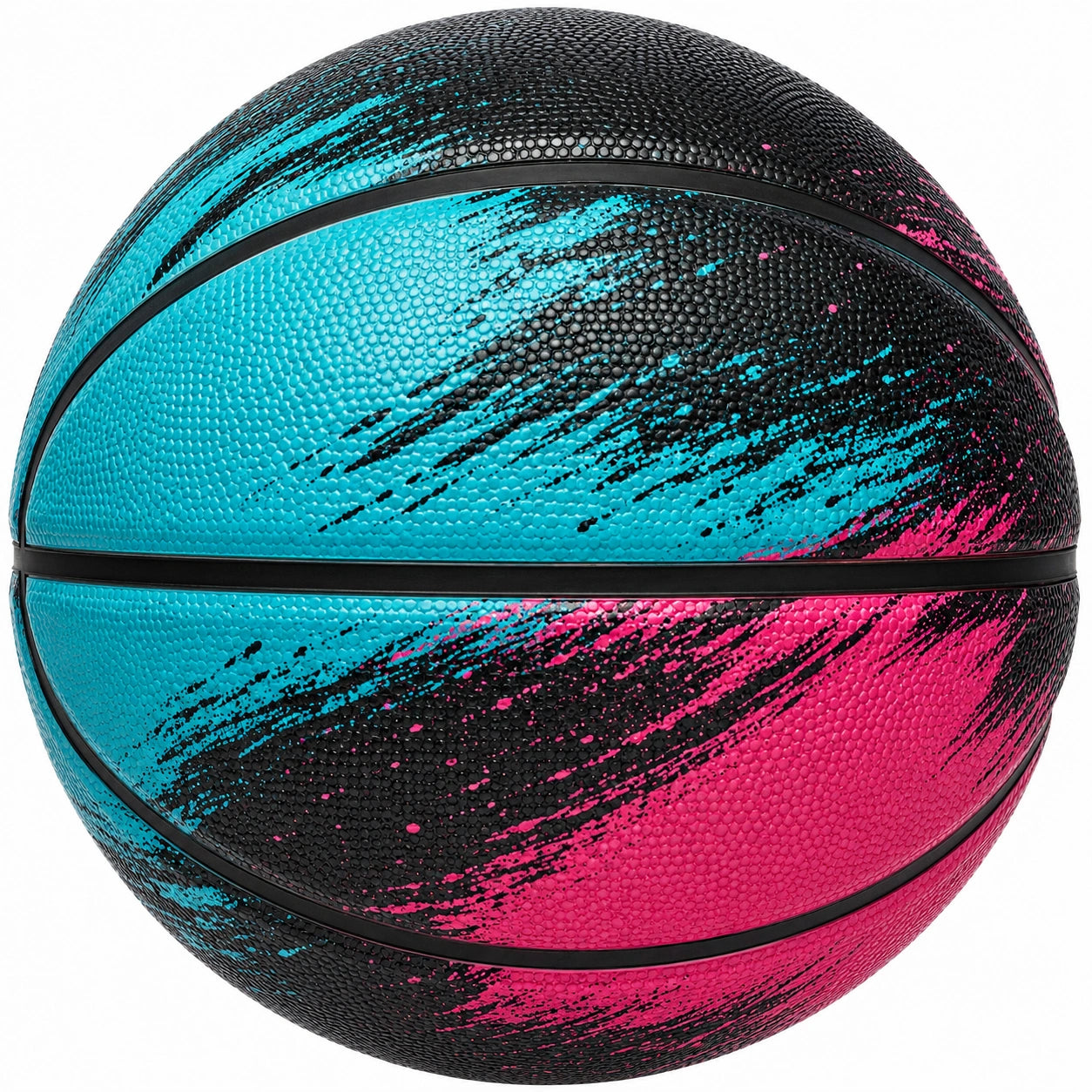 Pallone da Basket Nero Azzurro e Rosa Indoor/Outdoor