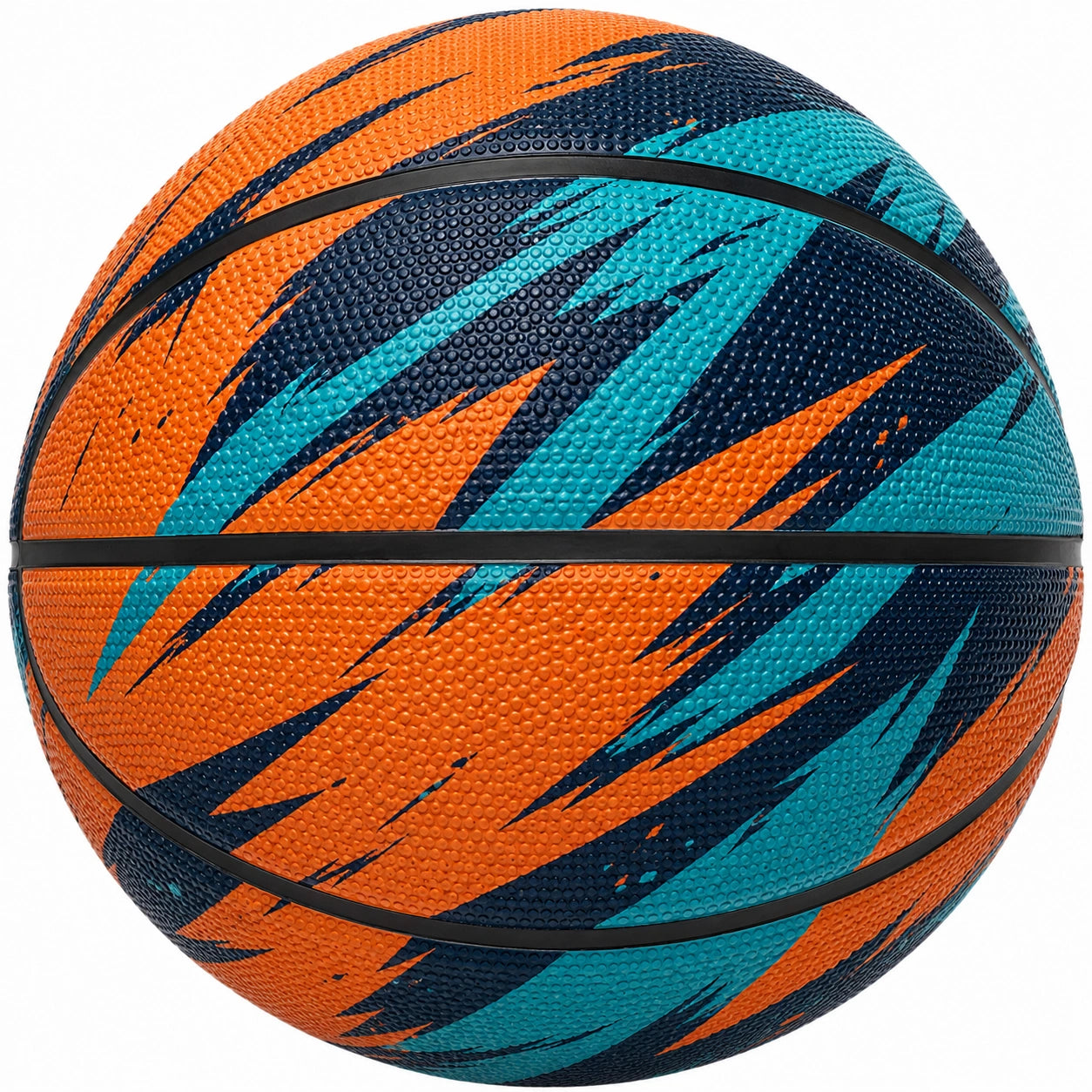 Pallone da Basket Outdoor Arancione e Blu con Design Moderno