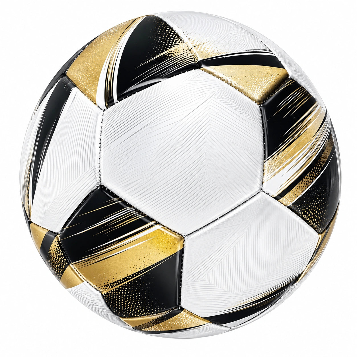 Pallone da Calcio Bianco Nero Oro per Partite ed Allenamenti