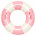 Salvagente Gonfiabile Rosa e Bianco con Maniglie 90cm