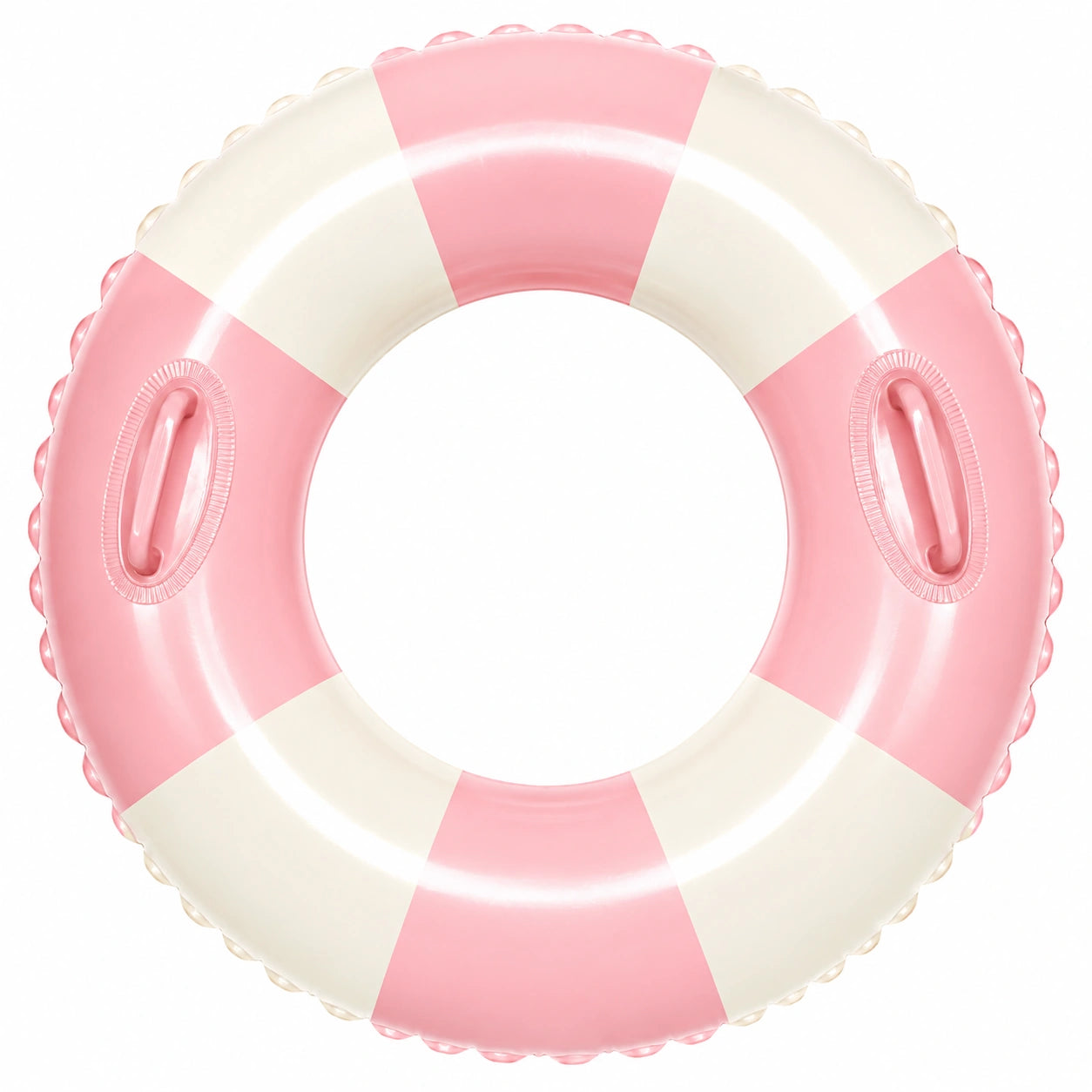 Salvagente Gonfiabile Rosa e Bianco con Maniglie 90cm